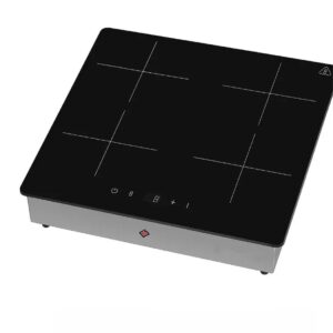 Induction Cooker Metal body Function: Power/TEMP/TIMER Power 7600W (2000W+1800W+1800W+2000W) No plug but with cable. Voltage: 220V-240V, 1PH 50/60Hz LED display Touch control. Power can be adjusted by "+” or “-” with protection functions. Size: 59x52x8.2cm IDC760B4 / Svea Gastro Sweden