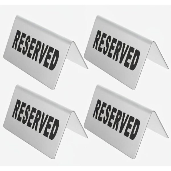 Stainless Steel Reserved Sign – Sveagastro