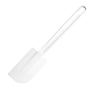 White Rubber Spatula with Ergonomic Handle